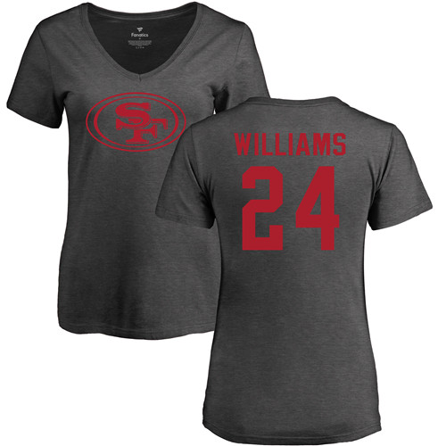 San Francisco 49ers Ash Women K Waun Williams One Color #24 NFL T Shirt